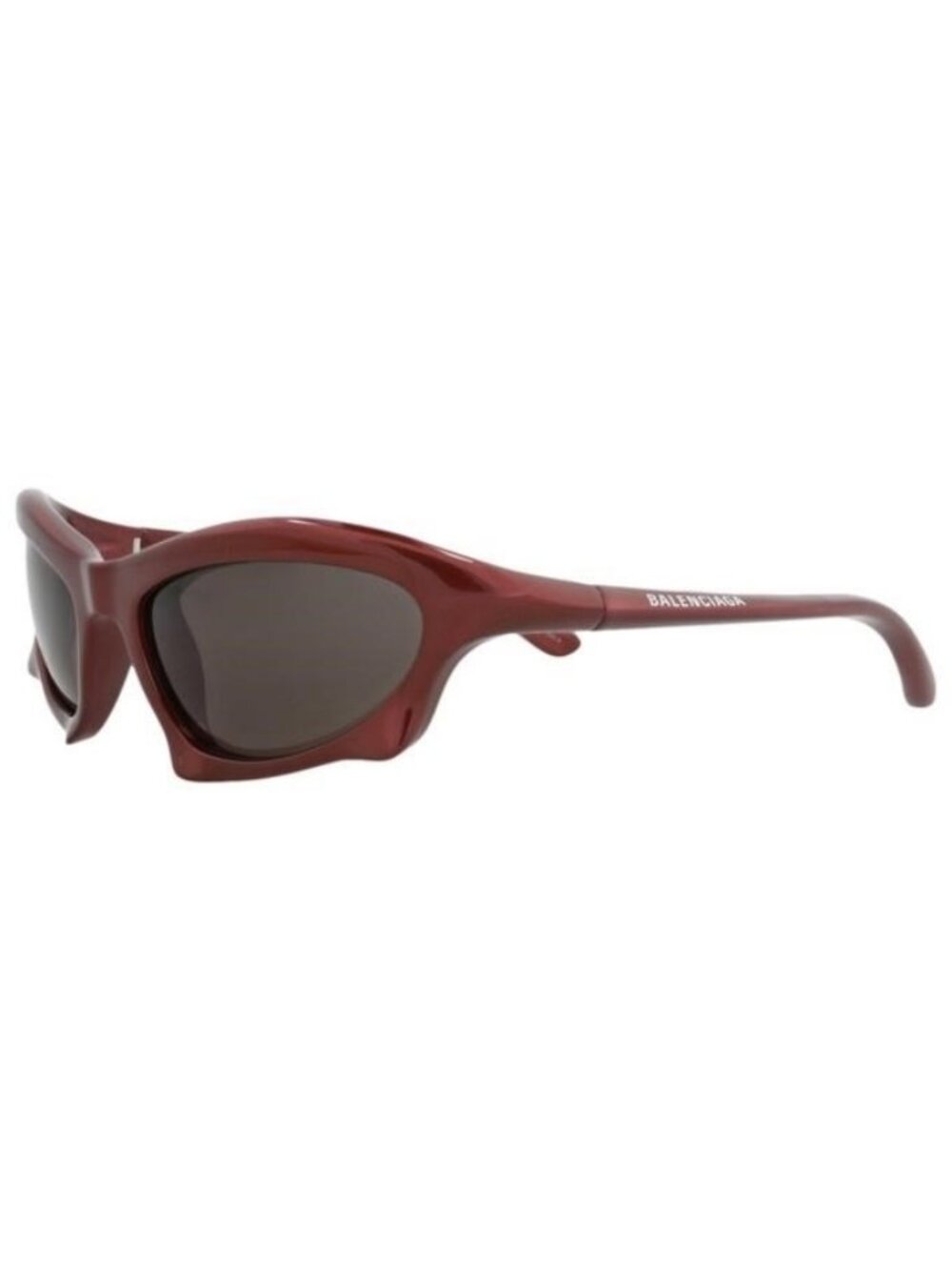 New Balenciaga Mens Shield/Wrap Burgundy Burgundy Grey Fashion Designer Sunglass